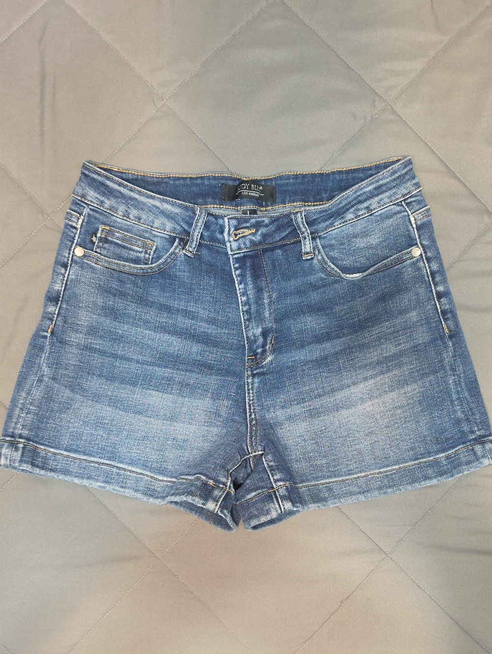 Judy Blue Faded Blue Denim Cutoff Shorts